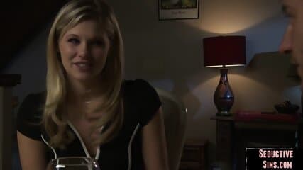 Babe cowgirling boyfriend in their new house