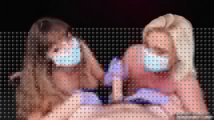 Masked milf wanking pov dick in threeway with gloves on