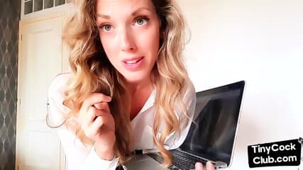 SPH amateur solo babe talking nasty about small dickies