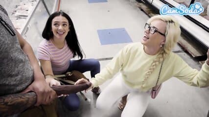 Camsoda-Kinky teens sucking big black dong