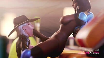 Anal sex animaiton with hot futanari game characters by Lewdhyl