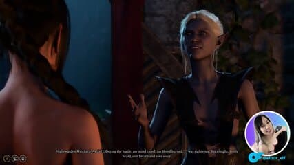 Baldurs Gate 3 - Shadowheart is a bad girl and gets her pussy licked by dommy mommy drow Minthara